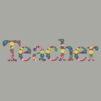 Teacher Flower-30-000 - Heavy Blend Crewneck Sweatshirt Design