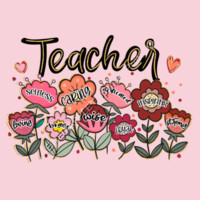Teacher Flowers T99-019 - Heavy Blend Crewneck Sweatshirt Design