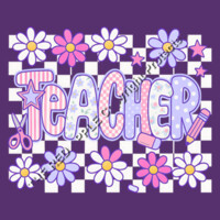Teacher Retro Checkered T99-023 - Heavy Blend Crewneck Sweatshirt Design