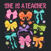 She is a Teacher T99-026 - Adult Softstyle ® T Shirt Design