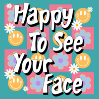 Happy to See Your Face T99-031 - Adult Cooling Performance Long Sleeve Tee Design