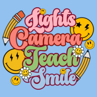 Lights Camera Teach Smile T99-044 - Adult Cooling Performance Short Sleeve Tee Design