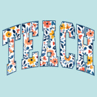 Teacher Varsity Flowers T99-061 - Adult Cooling Performance Short Sleeve Tee Design