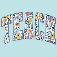 Teacher Varsity Flowers T99-061 - Adult Cooling Performance Short Sleeve Tee Design
