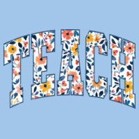 Teacher Varsity Flowers T99-061 - Adult Softstyle ® T Shirt Design