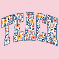 Teacher Varsity Flowers T99-061 - Heavy Blend Crewneck Sweatshirt Design