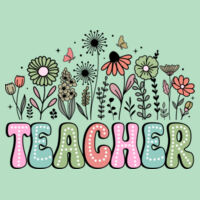 Teacher Vintage Flowers T99-066 - Adult Softstyle ® T Shirt Design