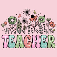 Teacher Vintage Flowers T99-066 - Heavy Blend Crewneck Sweatshirt Design