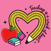 Teacher Pencil Heart T99-073 - Adult Softstyle ® T Shirt Design