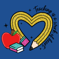 Teacher Pencil Heart T99-073 - Heavy Blend Crewneck Sweatshirt Design