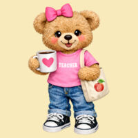 Teacher Bear T99-078 - Adult Cooling Performance Long Sleeve Tee Design
