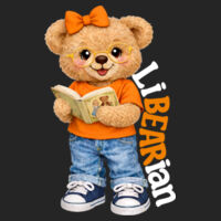 LiBEARian Orange and White 84-010 - Adult Cooling Performance Short Sleeve Tee Design