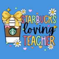 Teacher Loving Starbucks 99-125 - Adult Cooling Performance Long Sleeve Tee Design