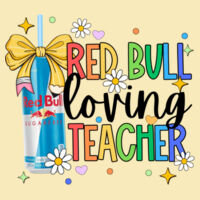Red Bull Loving Teacher - 99-133 - Adult Cooling Performance Short Sleeve Tee Design