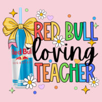 Red Bull Loving Teacher - 99-133 - Heavy Blend Crewneck Sweatshirt Design