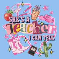 She's a Teacher I can Tell 99-134 - Adult Cooling Performance Long Sleeve Tee Design
