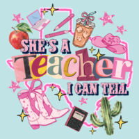 She's a Teacher I can Tell 99-134 - Adult Cooling Performance Short Sleeve Tee Design