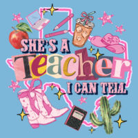 She's a Teacher I can Tell 99-134 - Adult Softstyle ® T Shirt Design