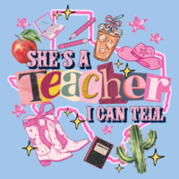 She's a Teacher I can Tell 99-134 - Heavy Blend Crewneck Sweatshirt Design