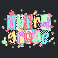 Third Grade Squares 89-033 - Heavy Blend Crewneck Sweatshirt Design