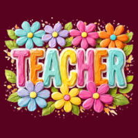 Teacher Flowers 99-142 - Adult Cooling Performance Short Sleeve Tee Design