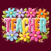 Teacher Flowers 99-142 - Adult Cooling Performance Short Sleeve Tee Design