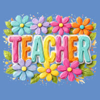 Teacher Flowers 99-142 - Heavy Blend Crewneck Sweatshirt Design