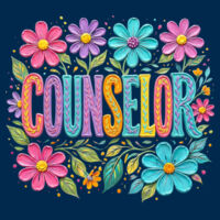 Counselor Flowers Faux Paint 84-301 - Adult Cooling Performance Long Sleeve Tee Design