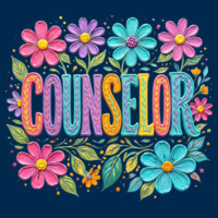 Counselor Flowers Faux Paint 84-301 - Adult Cooling Performance Long Sleeve Tee Design