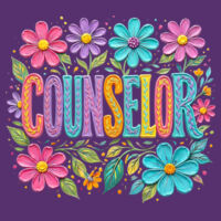 Counselor Flowers Faux Paint 84-301 - Adult Softstyle ® T Shirt Design