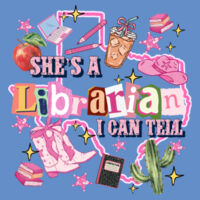 She's a Librarian I can Tell 84-028 - Heavy Blend Crewneck Sweatshirt Design