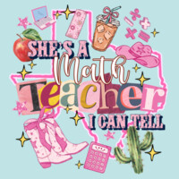 She's a Math Teacher 83-001 - Adult Cooling Performance Long Sleeve Tee Design