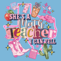 She's a Math Teacher 83-001 - Adult Softstyle ® T Shirt Design
