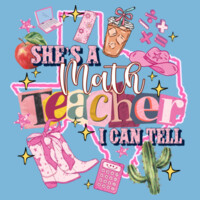 She's a Math Teacher 83-001 - Adult Softstyle ® T Shirt Design