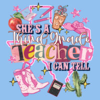 She's a Third Grade Teacher 89-104 - Adult Cooling Performance Short Sleeve Tee Design