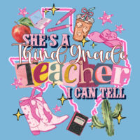 She's a Third Grade Teacher 89-104 - Adult Softstyle ® T Shirt Design