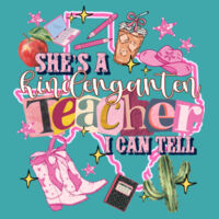 She's a Kindergarten Teacher 96-156 - Adult Cooling Performance Short Sleeve Tee Design