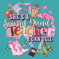 She's a Second Grade Teacher - Adult Cooling Performance Short Sleeve Tee Design