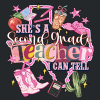 She's a Second Grade Teacher - Heavy Blend Crewneck Sweatshirt Design