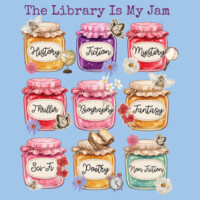 The Library Is My Jam 84-027 - Heavy Blend Crewneck Sweatshirt Design
