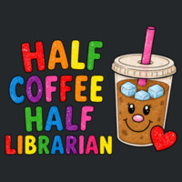 Half Coffee Half Librarian 84-030 - Heavy Blend Crewneck Sweatshirt Design