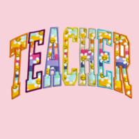 Teacher Applique Smiley  - - Heavy Blend Crewneck Sweatshirt Design