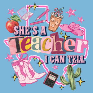 She's a Teacher I can Tell - 07-104 - Adult Softstyle ® T Shirt - Adult Softstyle ® T Shirt Design