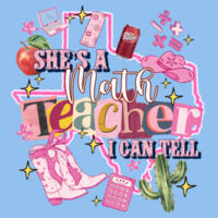 She's a Math Teacher Dr. Pepper 83-002 - Adult Cooling Performance Long Sleeve Tee Design