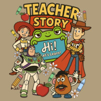 Teacher Story Vintage 99-255 - Adult Cooling Performance Long Sleeve Tee Design