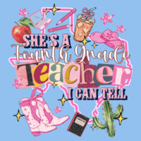 She's a Fourth Grade Teacher I Can Tell 89-107 - Adult Cooling Performance Short Sleeve Tee Design