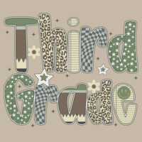 Third Grade Camo 89-005 - Youth Heavy Cotton 100% Cotton T Shirt Design