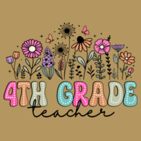 Fourth Grade Vintage Flowers 89-012 - Adult Cooling Performance Short Sleeve Tee Design