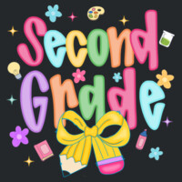 Second Grade Bow 89-014 - Youth Heavy Cotton 100% Cotton T Shirt Design