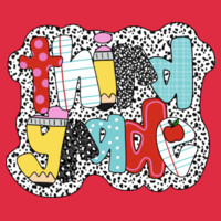 Third Grade Polka Dots 89-020 - Adult Softstyle ® T Shirt Design